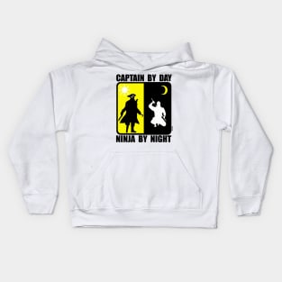 Captain by Day, Ninja by Night Kids Hoodie